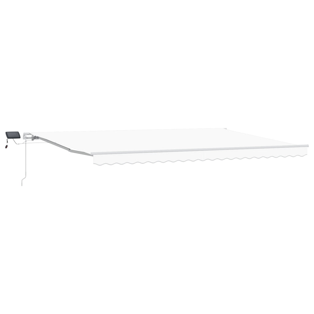 Tenda Retrattile Manuale con LED Bianca 500x300 cm