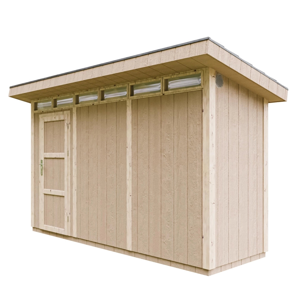 Casetta da Giardino di QUALIT? PREMIUM 4,3m?²-L161xW411cm - TIMBELA M902-CAVERN STEEL