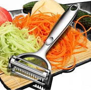 Multifunzionale schiacciatore di verdure - schiacciatore di juliennes per la cucina - 2-in-1 schiacciatore di verdure