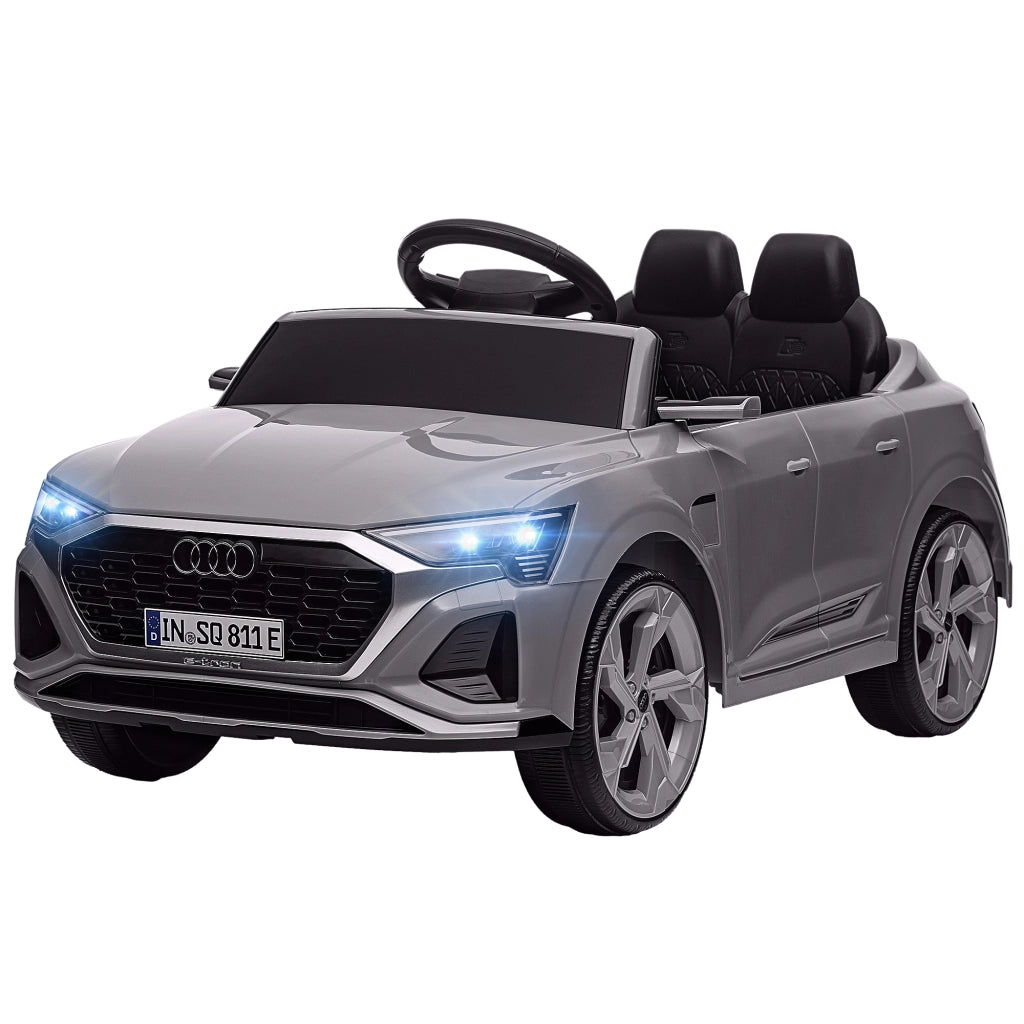 Auto elettrica per bambini Audi Q8 e-tron Sportback 12V telecomando, fari ¨C zephmum ¨C Grigio