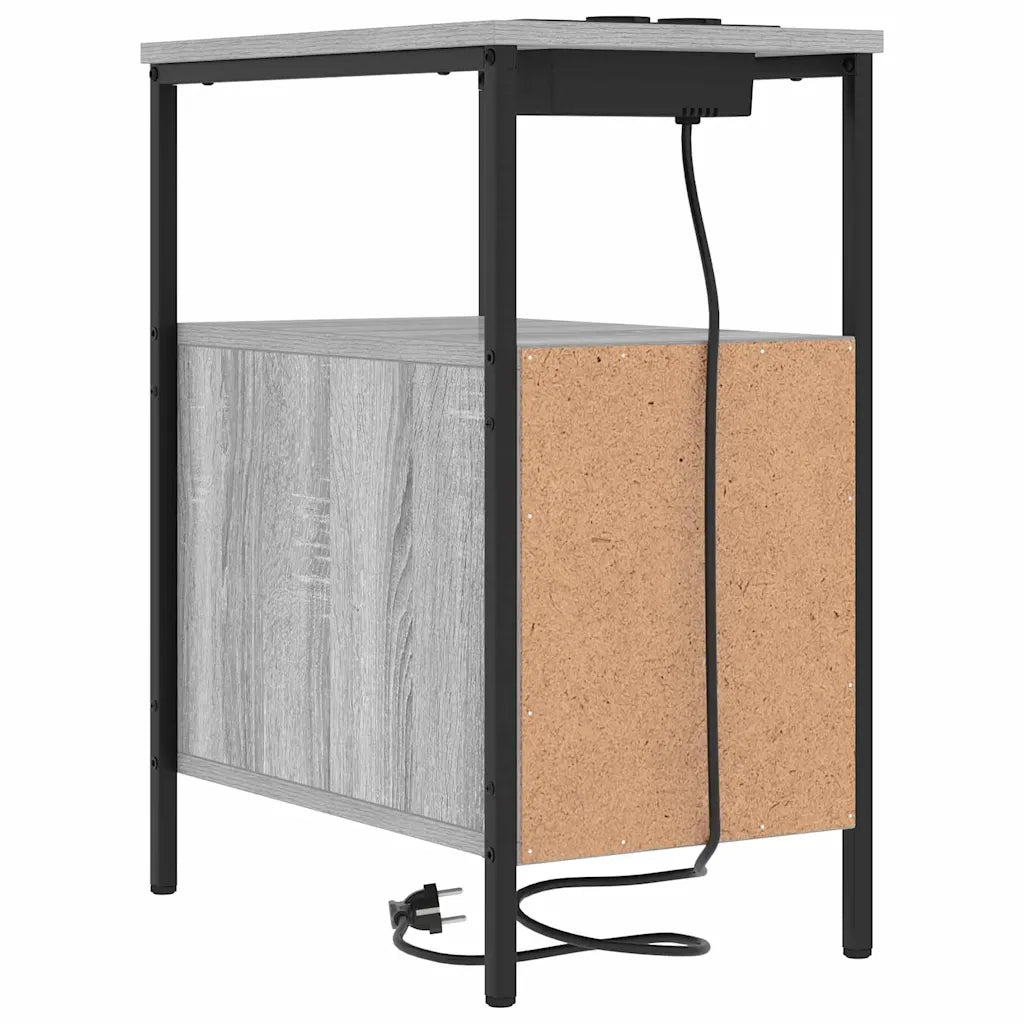 Set di 2 Comodini | Armadio da Notte | Mobiletto da notte Grigio Sonoma 30 x 48 x 61 cm