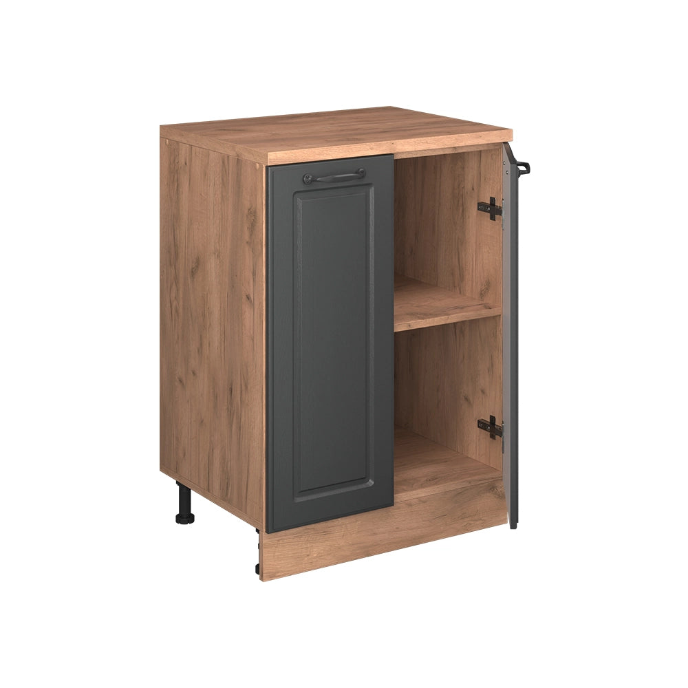 Mobile per mansarda Rion Antracite rustico/Rovere dorato 60 x 83.8 cm senza inclinazione con 2 ante Vicco