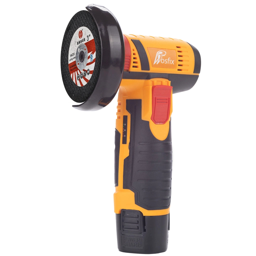Mini Smerigliatrice 12V Rosfix Blue Bird MBB12V – Design Ergonomico, Batteria Lunga Durata | Ø 76 mm, 19500 giri/min