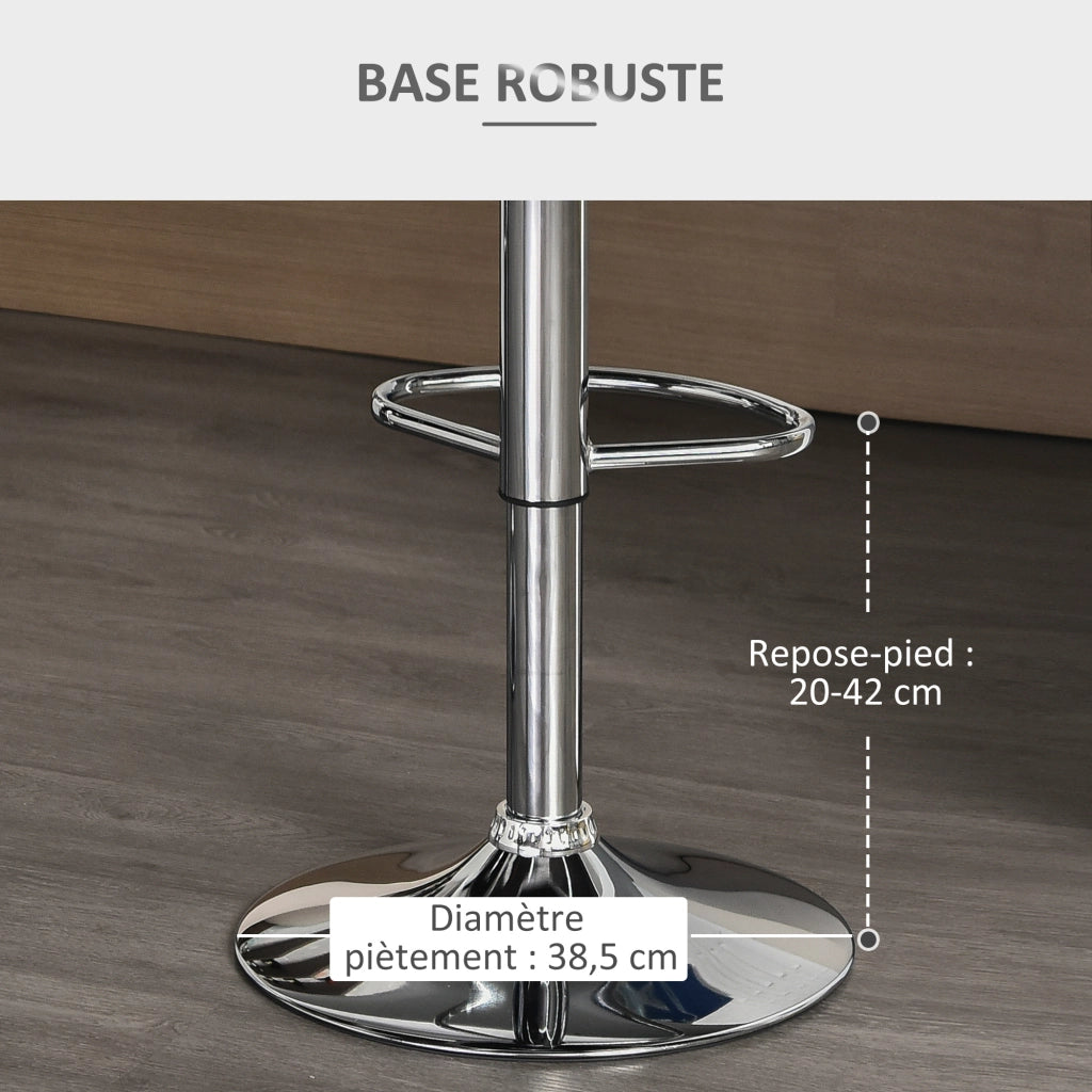 Sgabello da Bar Design Moderno ¨C zephmum ¨C Grigio 59-81 cm