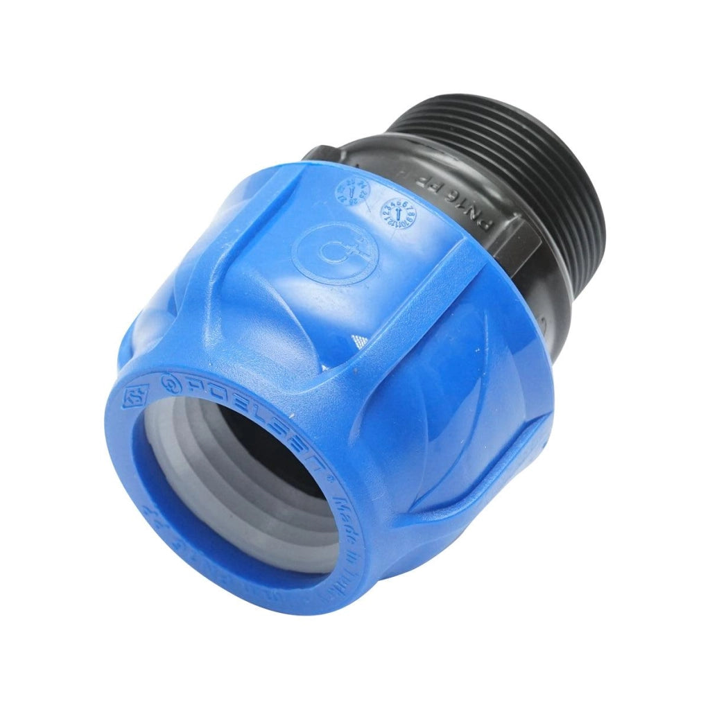 Raccordo Maschio a compressione PN16, 40mm X 1-1/2", per sistemi di irrigazione Manicotto Raccordo Tubi Raccordo di giunzione a compressione PN16, 40mm X 1-1/2" per sistemi di irrigazione