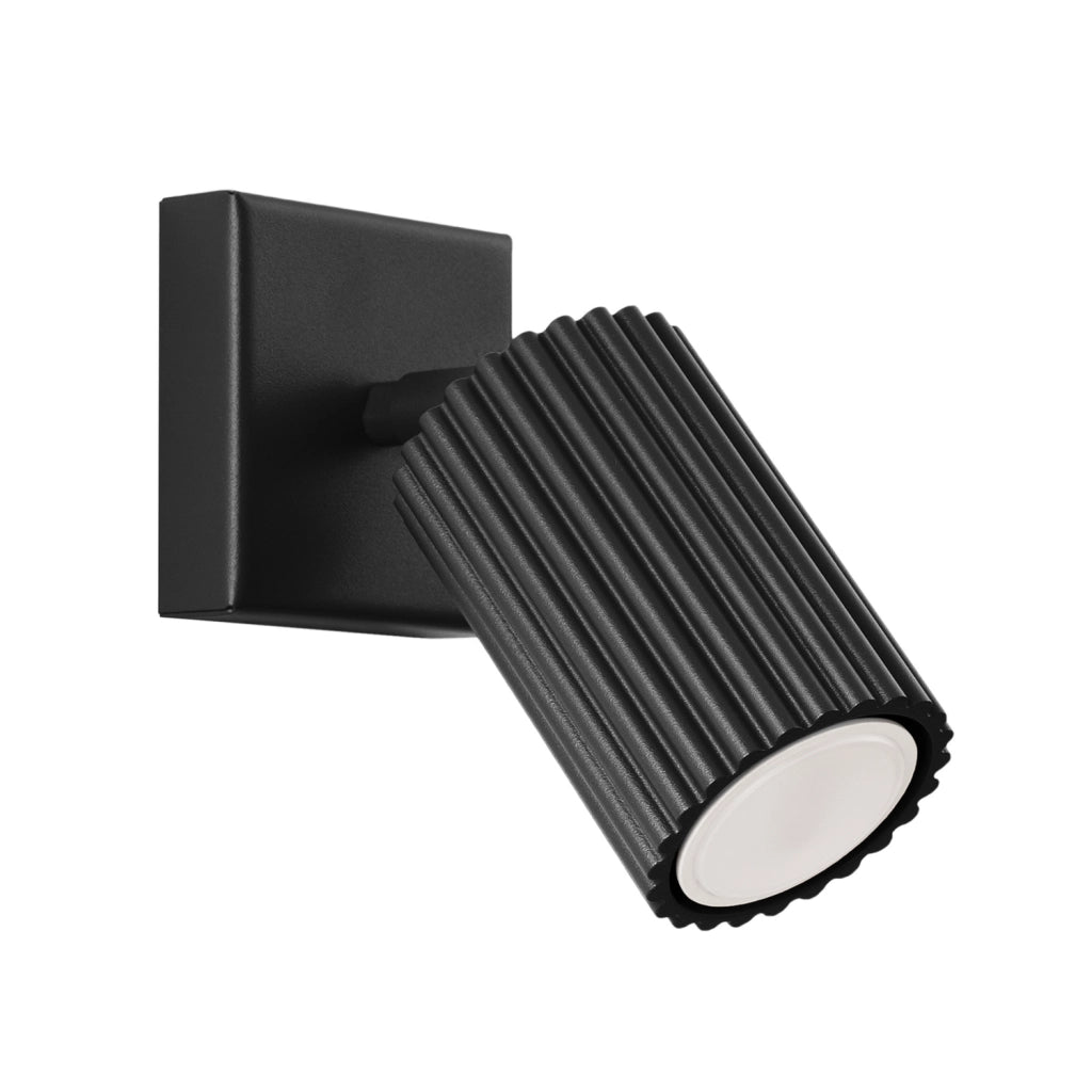 Applique moderna nera orientabile GU10 10W GRAVIO Pure Lume