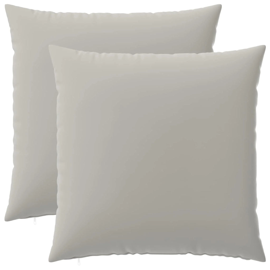 Federa 2 pcs HEERLEN Grigio 60 x 60 cm Poliestere 912693