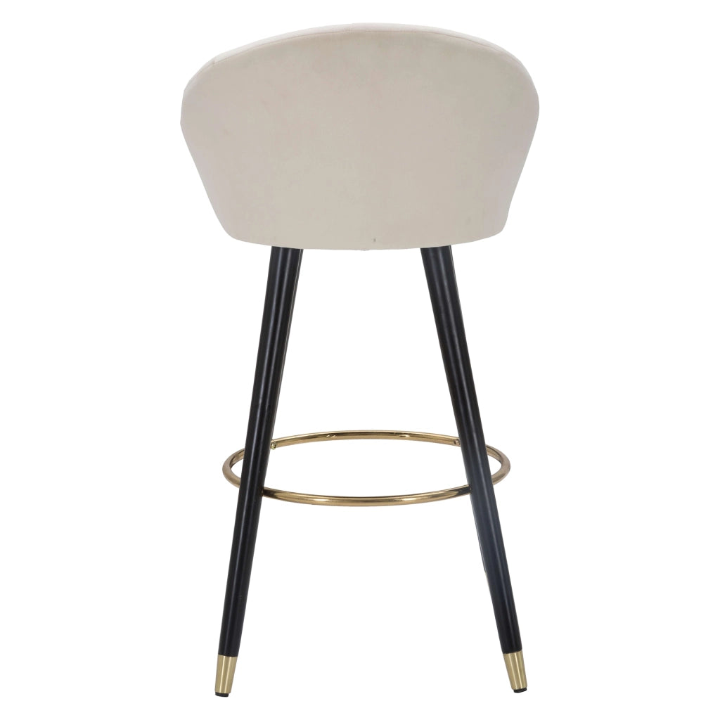 Huanca, Sgabello Imbottito, 55x56x104h cm Bianco Crema