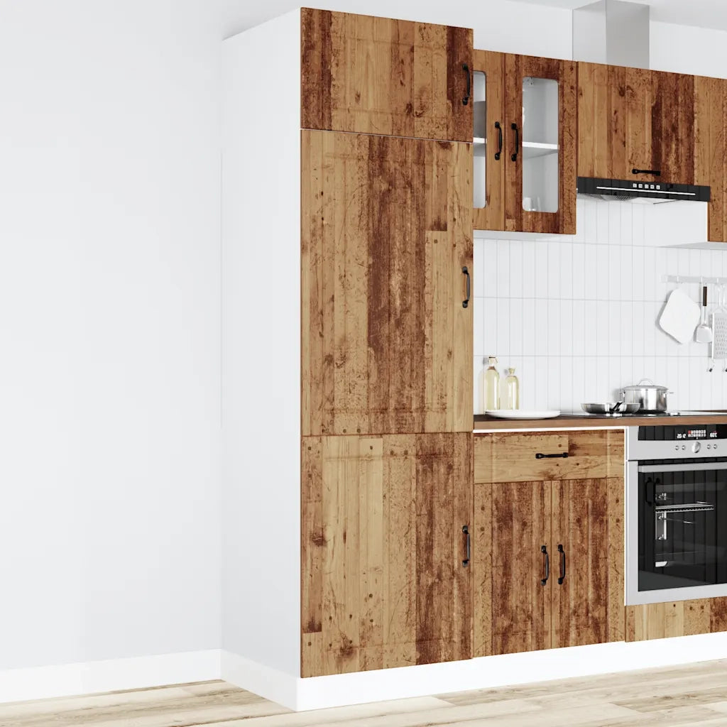 vidaXL Armadio da Cucina Lucca Legno Vecchio in Legno Multistrato