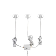 Faretto Ad Incasso Moderno Chango In Alluminio Bianco 3 Luci Led 1W 3000K