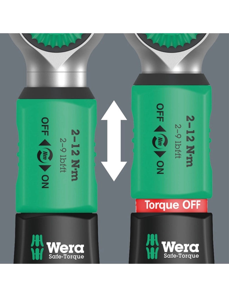 Set di Chiave dinamometrica 1/4" 2-12 Nm WERA Safe-Torque A 1 SHK (20 pezzi)