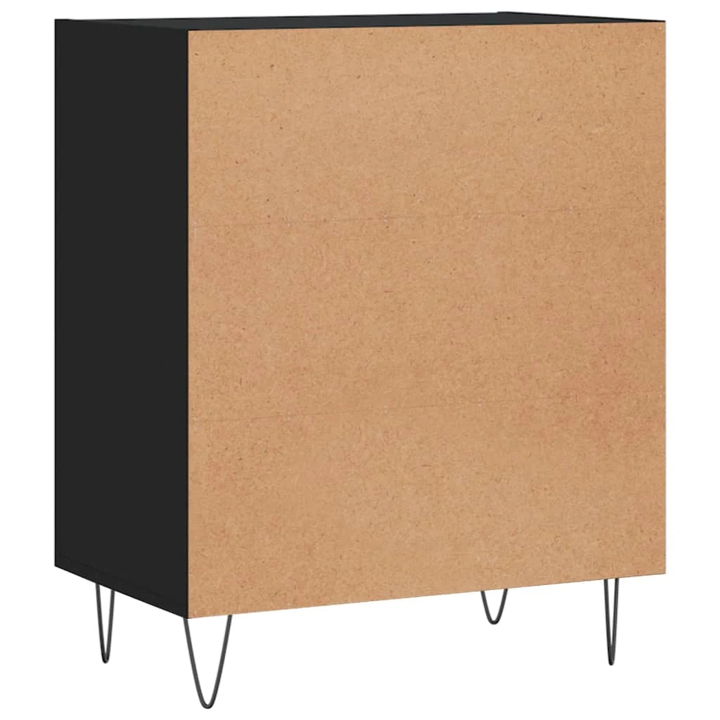 Buffet credenza cassettiera mobiletto mobile contenitore organizer per cucina soggiorno salotto 57 x 35 x 70 cm legno ingegnerizzato nero 02_0035955