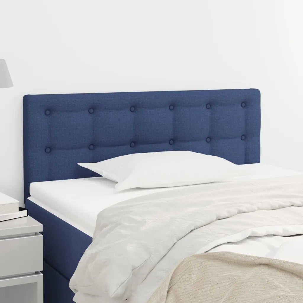 Testiera-Testata-Testiera Decorativa Blu 90x5x78/88 cm in Tessuto 490183