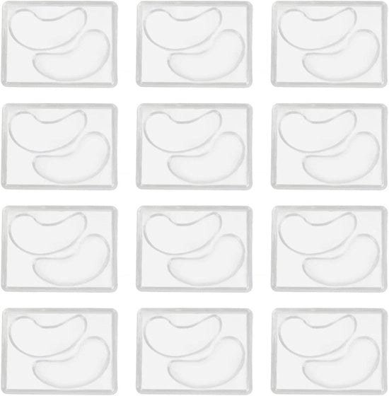 Ooglapjes per DIY - 12 pezzi sotto occhiali - Maschera naturale per occhi - Gezonde - Rinnovabile - Piattaforma trasparente per carico - Per uso domestico