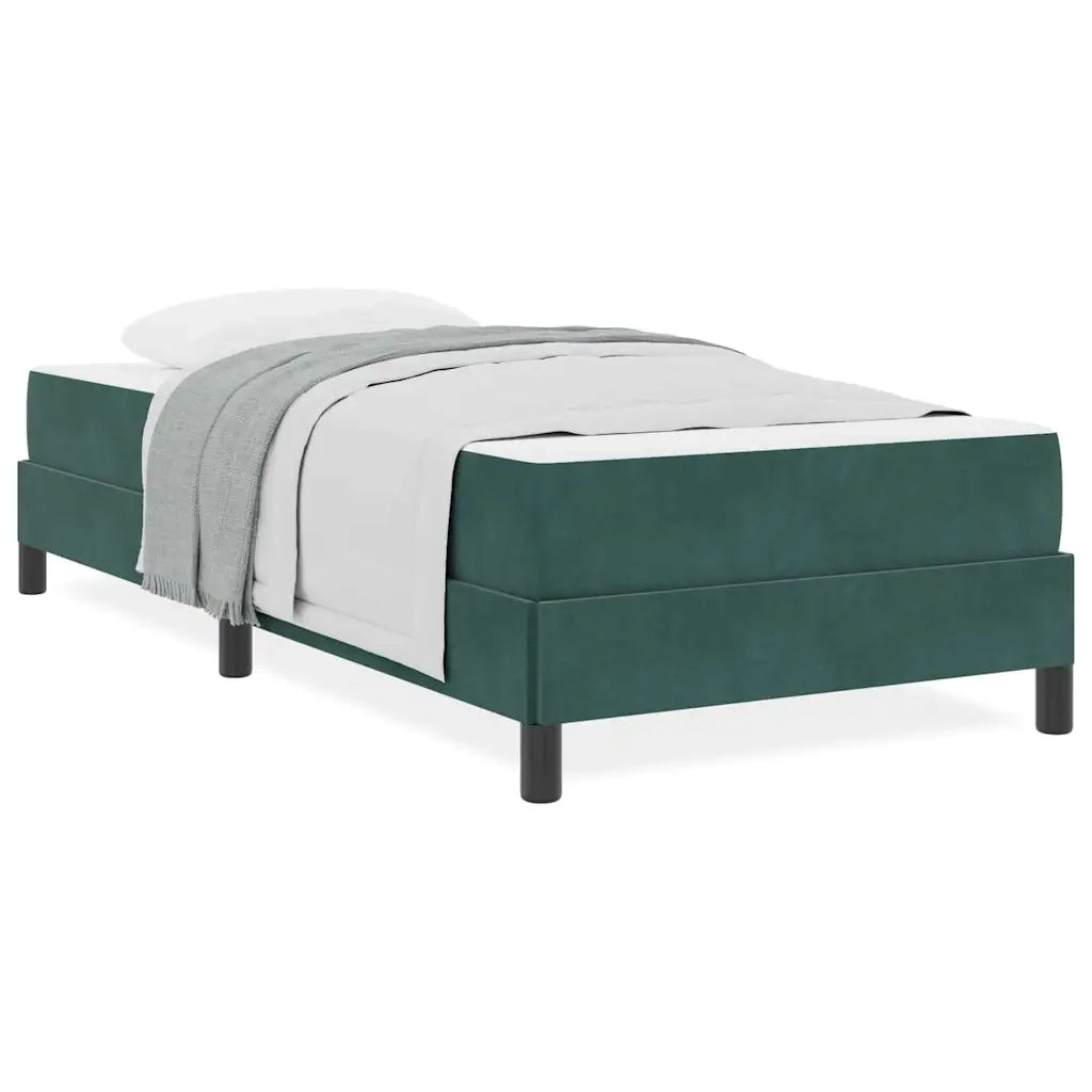 vidaXL Letto box spring con materasso Verde Scuro 100 x 200 cm Velluto