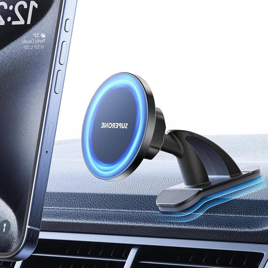 Supporto auto per telefono con magnetismo forte per 360° di rotazione [adesivo 3M più forte] - Compatibile con iPhone 15 14 13 12 - Utilizzo senza mani Supporto auto per telefono