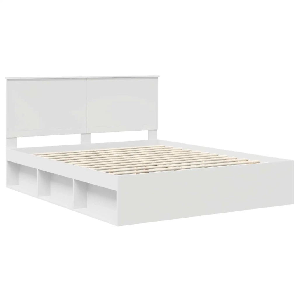 Struttura del letto Bianco 160 x 200 cm Pino massello 3410983