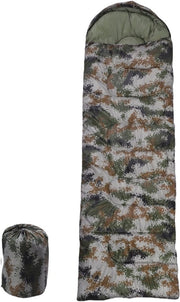 Sacco da campeggio in stile borsa per l'esterno, sacco da letto caldo in cotone per l'inverno, ultraleggero e portatile, mimetico
