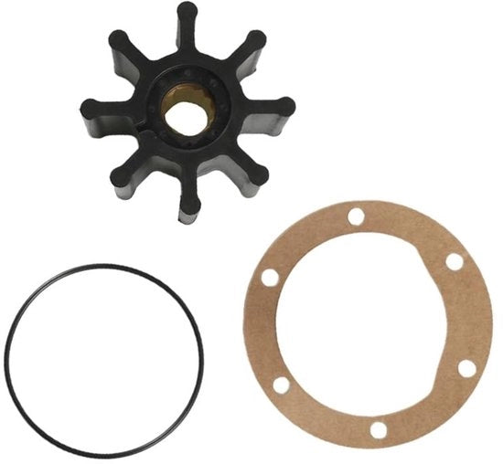 Set di riparazione per pompa idraulica - 8 pale - codice articolo 877061 - lunghezza 65,5mm - colore nero - compatibile con motori Penta V0LV0 - impeller di pompa idraulica