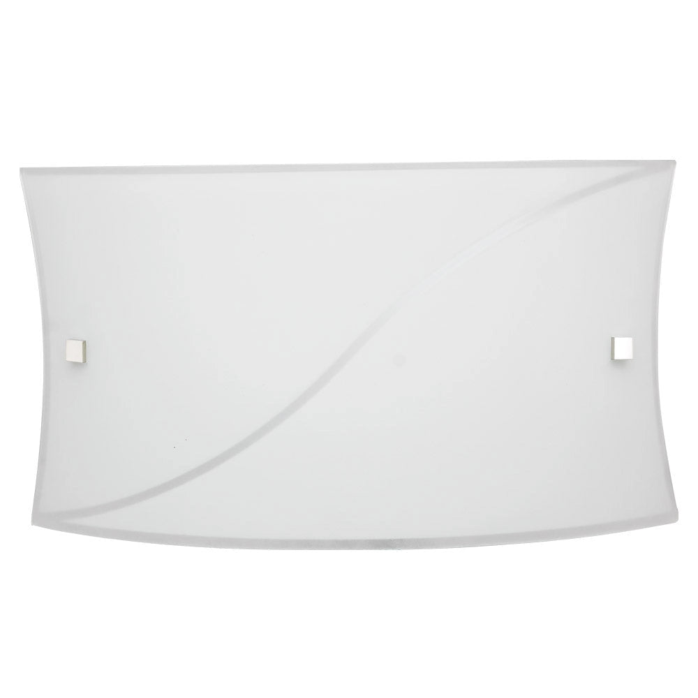 Applique 1xE27 Montatura Bianco Vetro Lastra Bianco E-Energy Serena