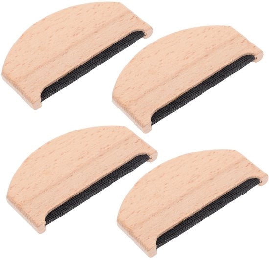 Pulitore per capelli 4 pezzi - Rimossoori per capelli di lana/cashmere - Spazzola in legno/acciaio - Compatta/Lightweight - Trattamento di cura per capelli - Spazzola per capelli