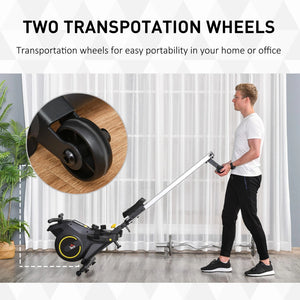 Vogatore Magnetico Pieghevole con Volano 8 Livelli e Monitor LCD Nero