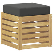 Panchina da esterno | Panchina da Giardino | Panca da Giardino con cuscino Bianco 43 x 43 x 45 cm