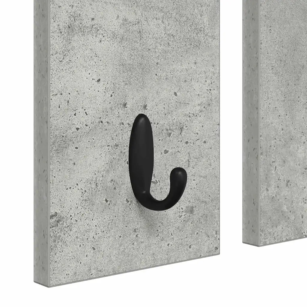 Appendiabiti a muro con specchio Grigio cemento 84 x 10 x 80 cm CFW2594461