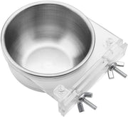 Alimentatore per uccelli - Alimentatore per pappagalli in acciaio inossidabile - Scaffale per gabbiani in gabbia