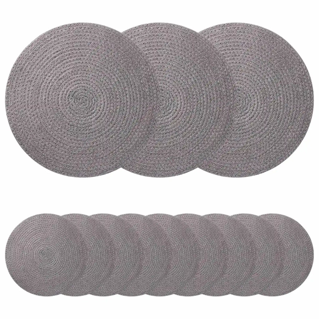 Sottobicchieri in juta 12 pcs Grigio Ø 30 cm 100% Juta Tossa 42012307