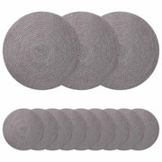 Sottobicchieri in juta 12 pcs Grigio Ø 30 cm 100% Juta Tossa 42012307