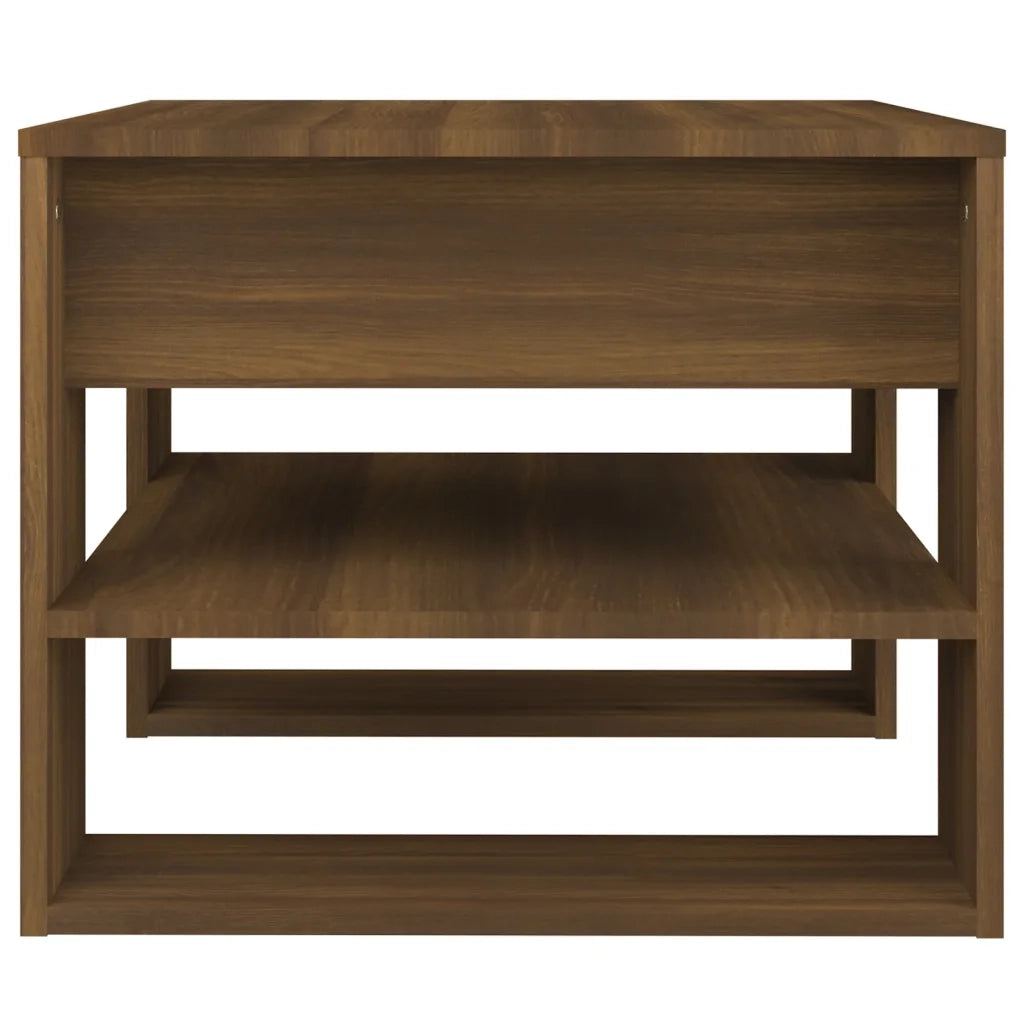 Tavolino Salotto Rovere Marrone 55,5x55x45 cm Legno Multistrato 816933