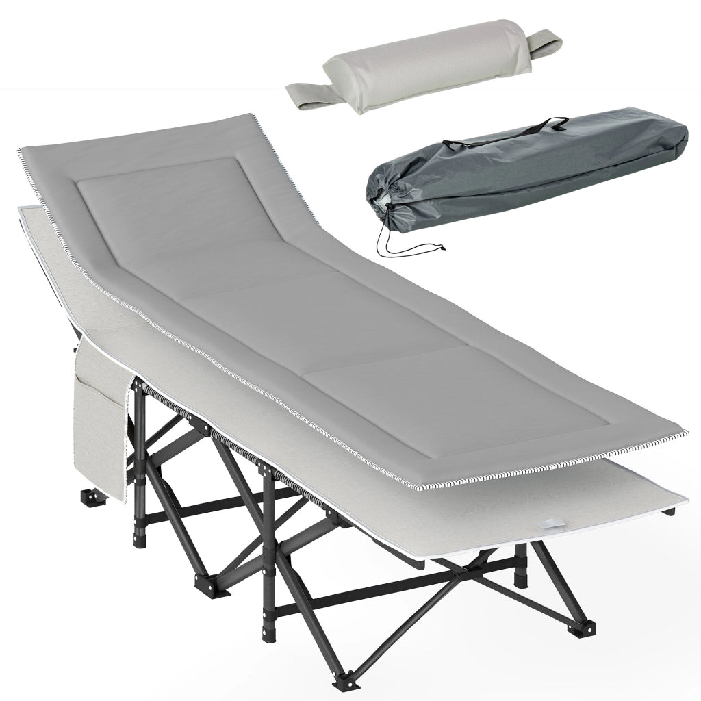 Letto pieghevole con materasso ¨C zephmum ¨C grigio chiaro 188x64.5x53 cm