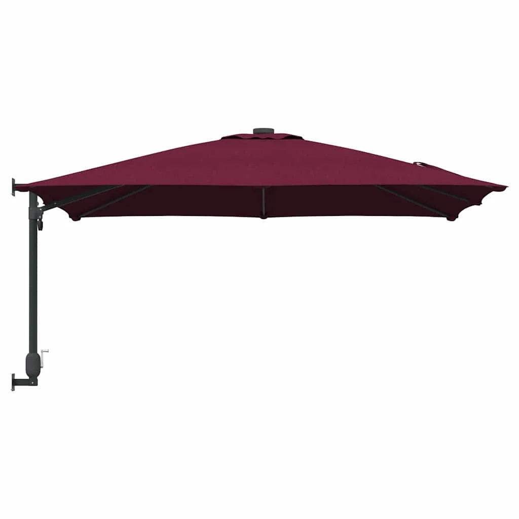Ombrellone da giardino moderno basculante 248,5 x 247,5 x 160 cm in poliestere bordeaux 02_0058638
