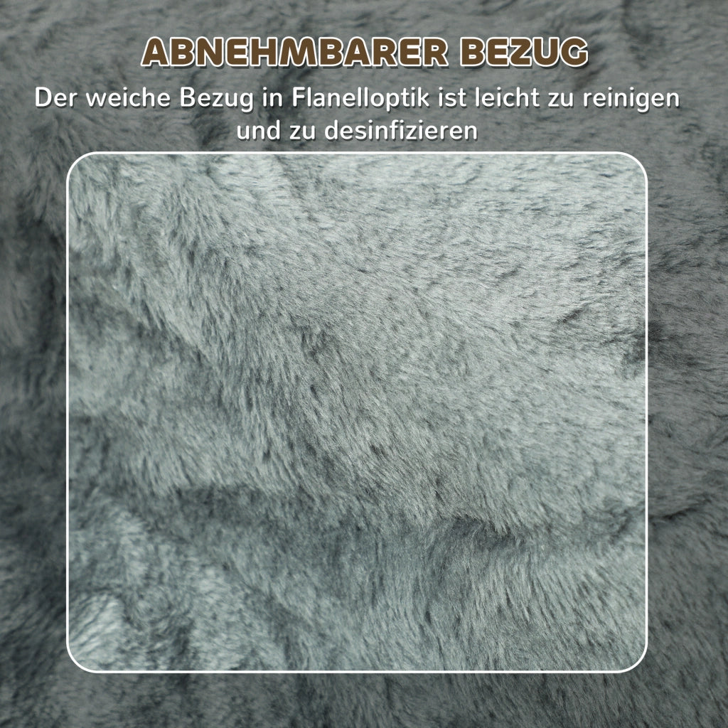 Scala per Animali Domestici 3 Gradini ¨C zephmum ¨C Grigio Chiaro 46x35x35