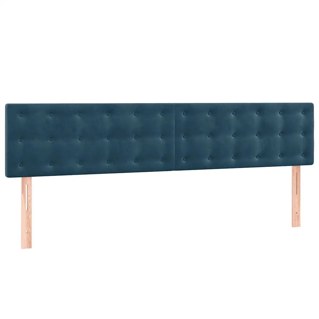 Giroletto a Molle con Materasso Blu Scuro 180x200 cm in Velluto 3131217