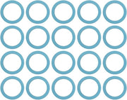 Fibra Flatta Sigillante Guarnizioni Flattabili Sostituzione Parte OD 24mm ID 17mm Spessore 2mm Rvs Solar Piastra a Guscio DN16-3/4 Connettore a Viti - 20 pezzi.
