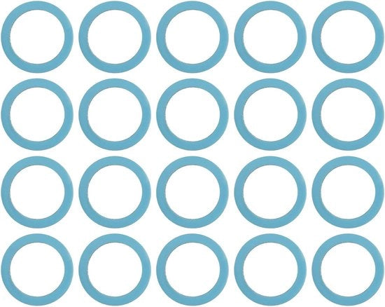 Fibra Flatta Sigillante Guarnizioni Flattabili Sostituzione Parte OD 24mm ID 17mm Spessore 2mm Rvs Solar Piastra a Guscio DN16-3/4 Connettore a Viti - 20 pezzi.