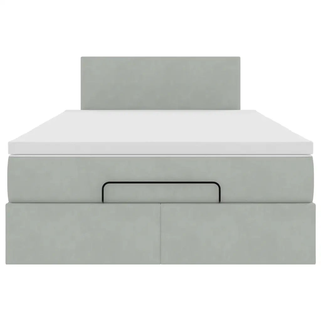 Struttura Letto Pouf con Materasso 120x200 cm Velluto