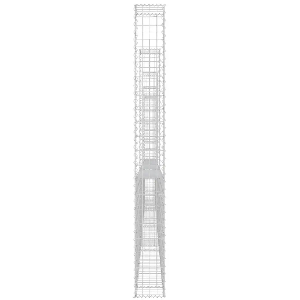 Gabbione a U con 6 Pali in Ferro 620x20x200 cm