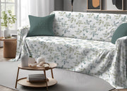 Telo Arredo Granfoulard Copritutto Salvadivano 100% Cotone Dis. Petalo - Singolo - Verde