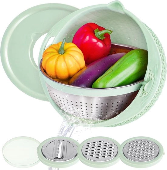 Kit di cucina 4 in 1 con lavastoviglione per salate, verdure, frutta e miscelazione con funzione di assemblaggio a mano