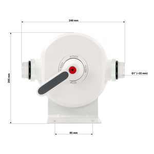 Naturewater Prefiltro, filtro a cartuccia da 10" in PP, per acqua potabile con funzione di controlavaggio, pressione di esercizio 1,5-5 bar, filtraggio acqua domestica