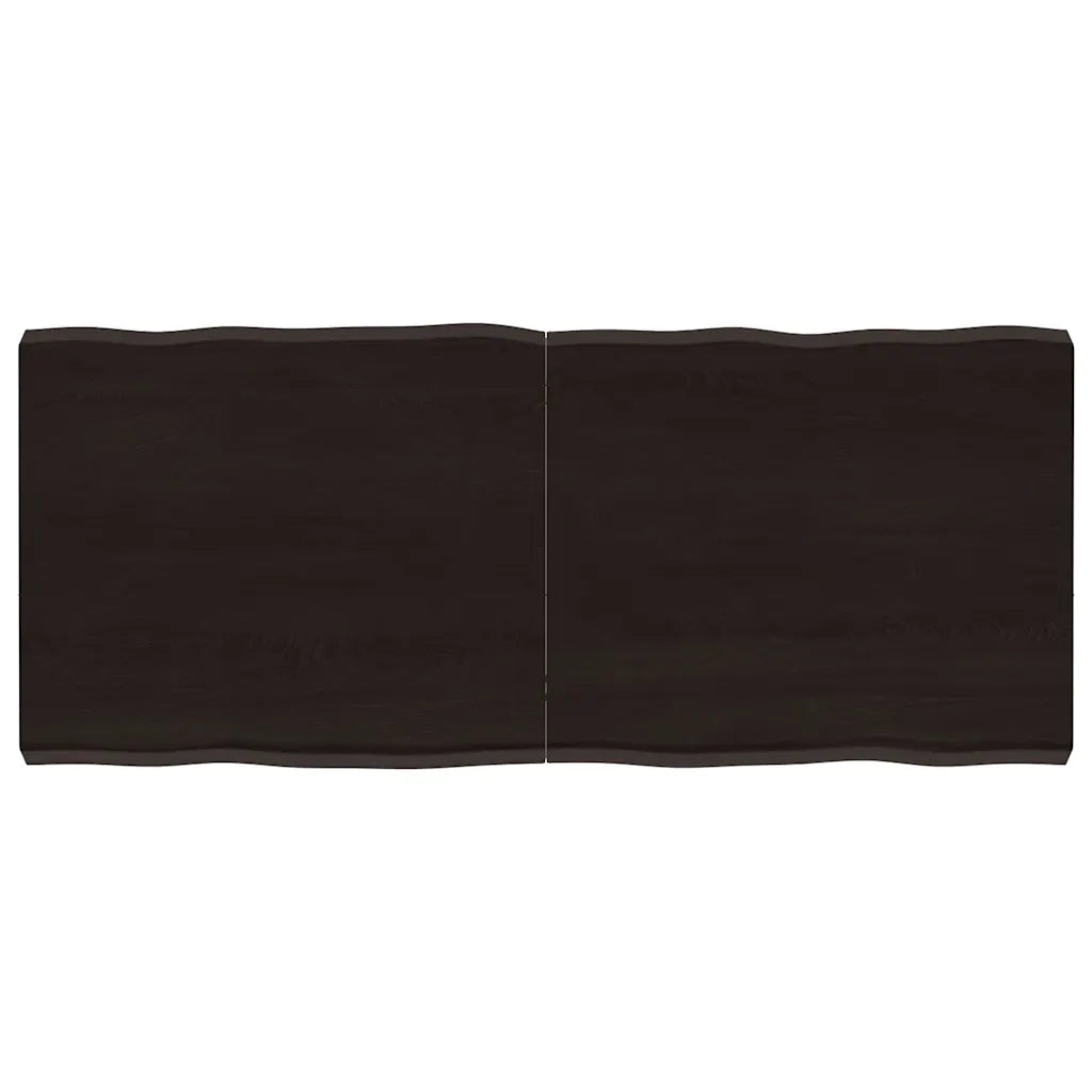 Piano Tavolo Marrone Scuro 140x60x(2-6)cm Rovere Non Trattatocod mxl 104351