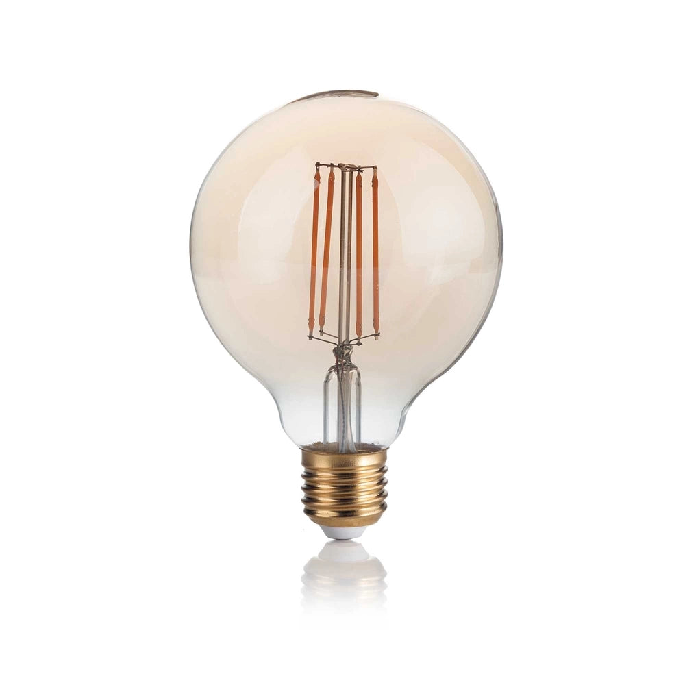 10 Lampadine Led Globo Small D95 E27 4 Watt 2200 K 300 Lm Vintage Ambra