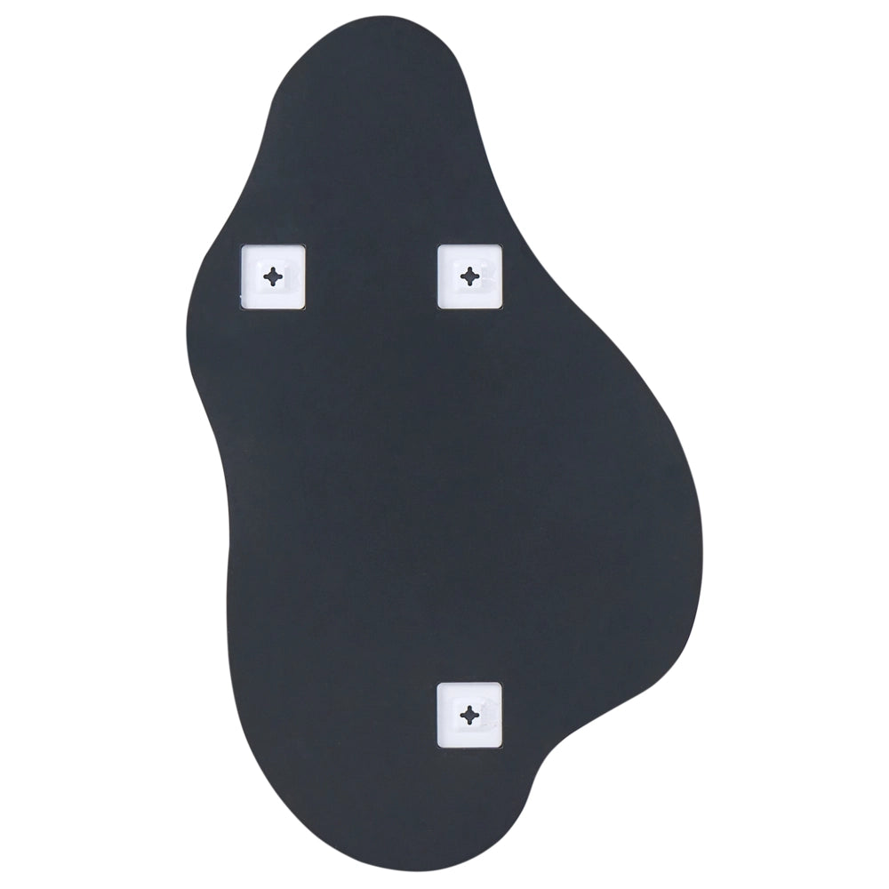 Specchio da parete argento 46 x 76 cm forma irregolare appeso decorazione corridoio