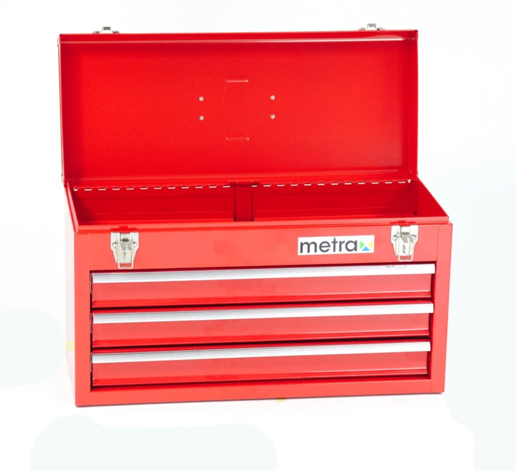 Cassetta degli attrezzi, standard, 3 cassetti, colore rosso