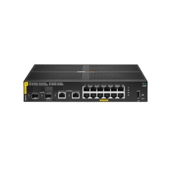 Switch r8n89b r8n89a aruba cx 6000 12 x 10/100/1000 class4 (poe 139w) + 2 x 1gb baset + 2 x 1gb sfp garanzia a vita limitata