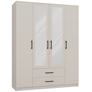 Armadio ROMANA 160 X 205 specchio cashmere beige guardaroba