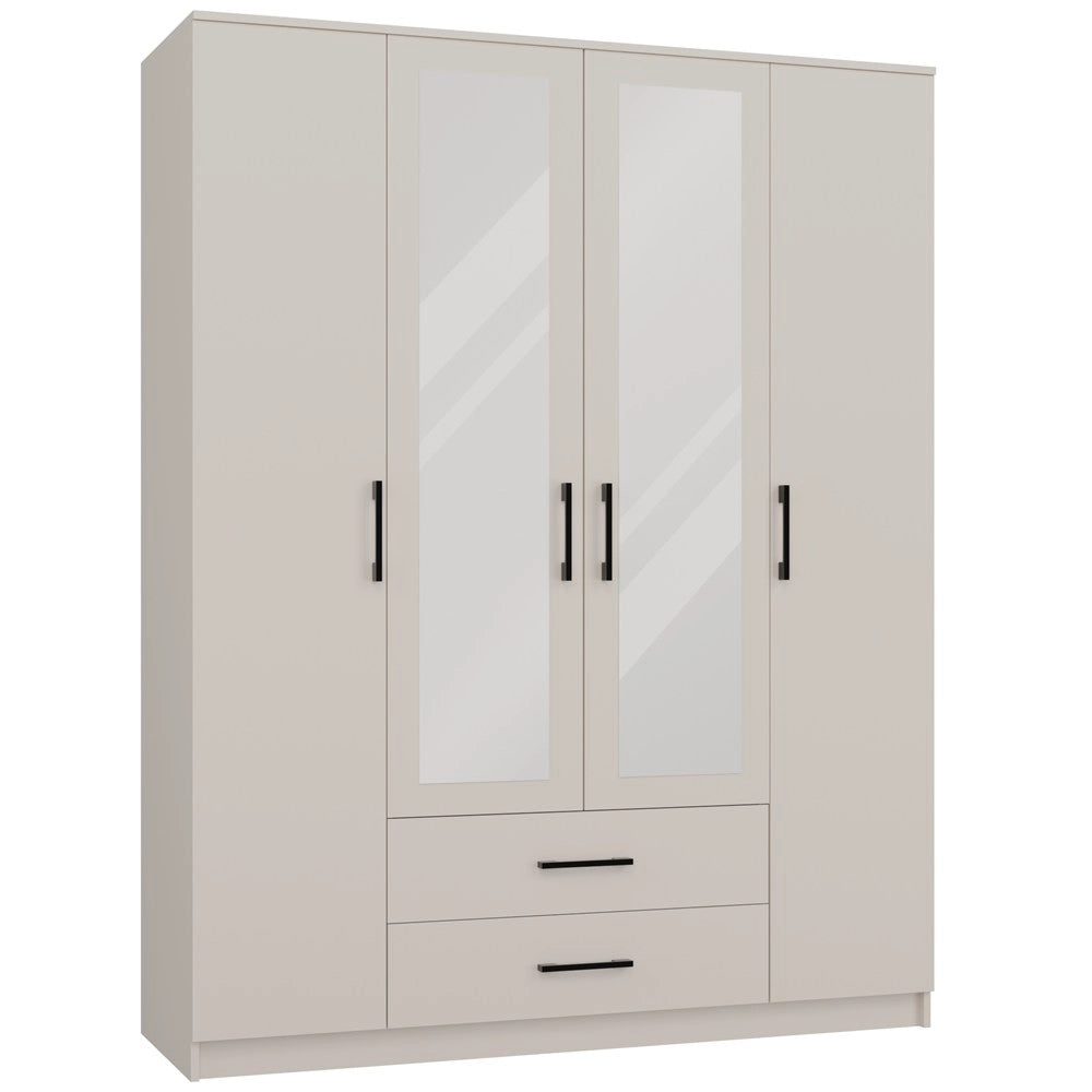 Armadio ROMANA 160 X 205 specchio cashmere beige guardaroba